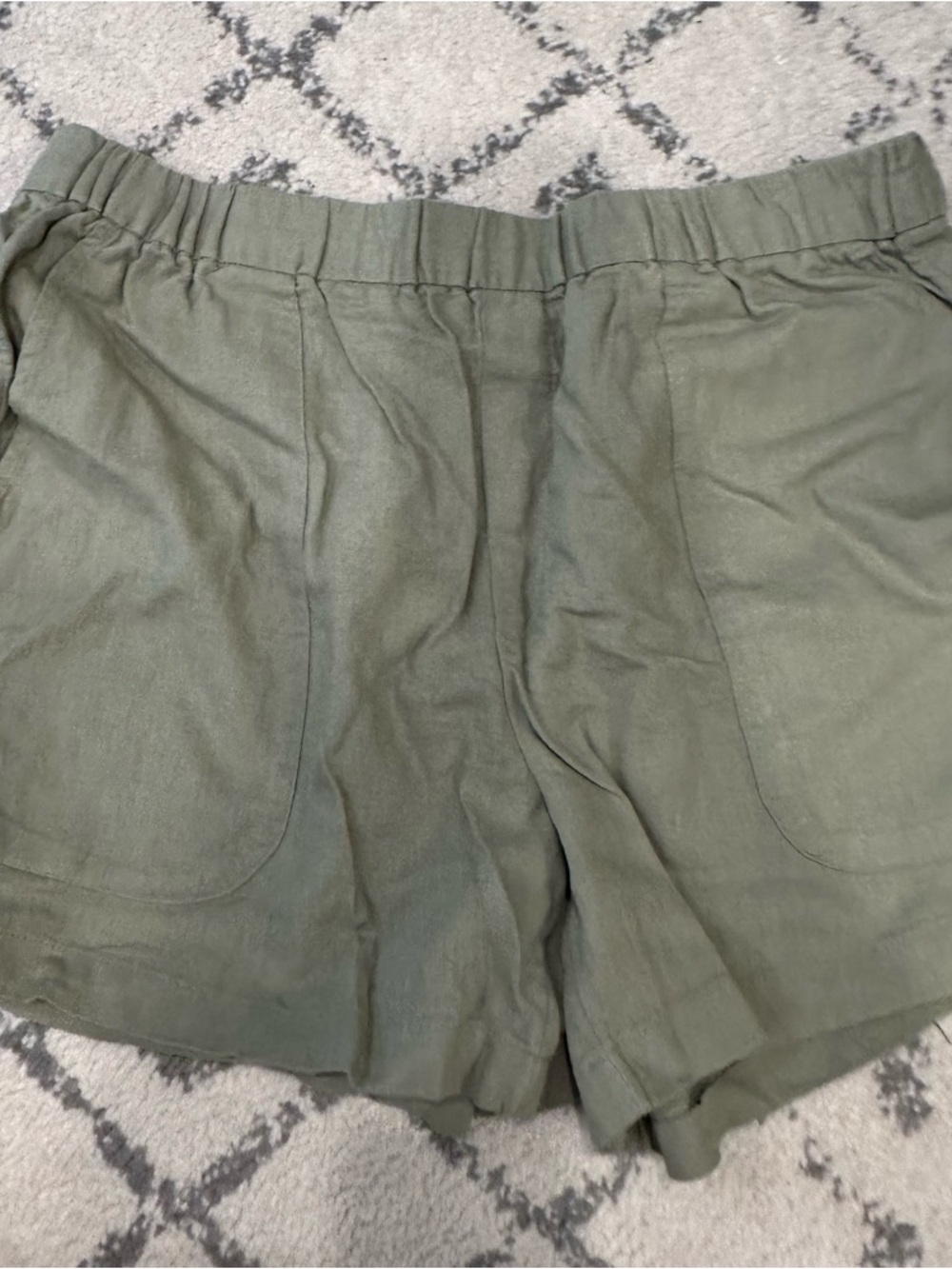 NEW Banana Republic Factory Olive Green Linen Blend Casual Shorts. Size Medium